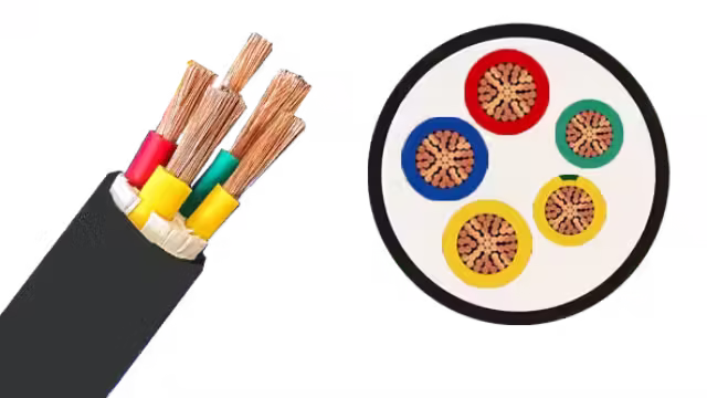 Cáp điện mềm VCmt/VVR-Cu/PVC/PVC 3x10+2x6